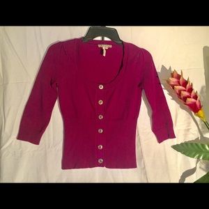 BCBG Generation Half Sleeve Purple Top